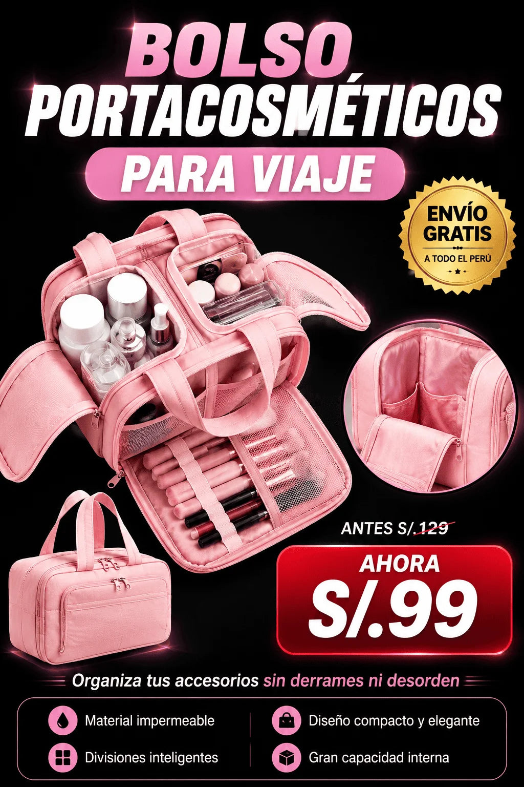 Bolso portacosméticos