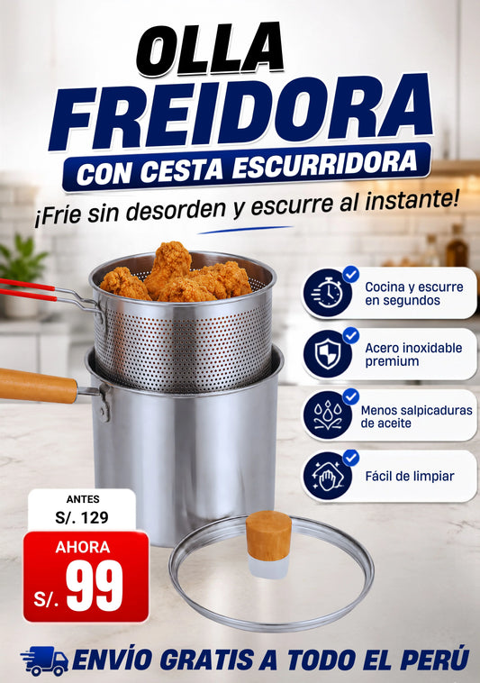 Olla Freidora con Cesta Escurridora