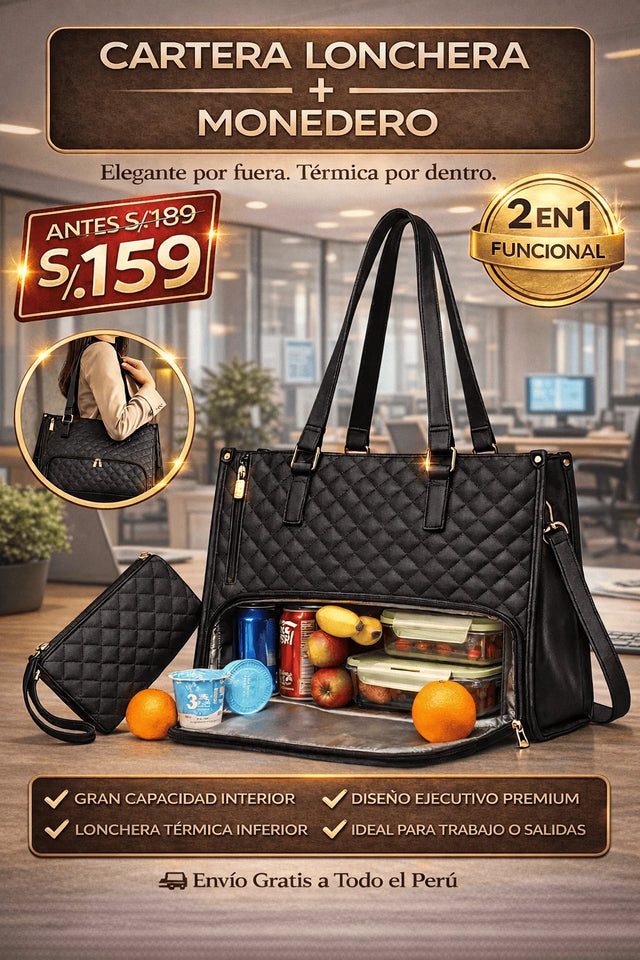 CARTERA LONCHERA + MONEDERO