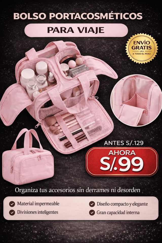 BOLSO PORTACOSMÉTICOS PARA VIAJE