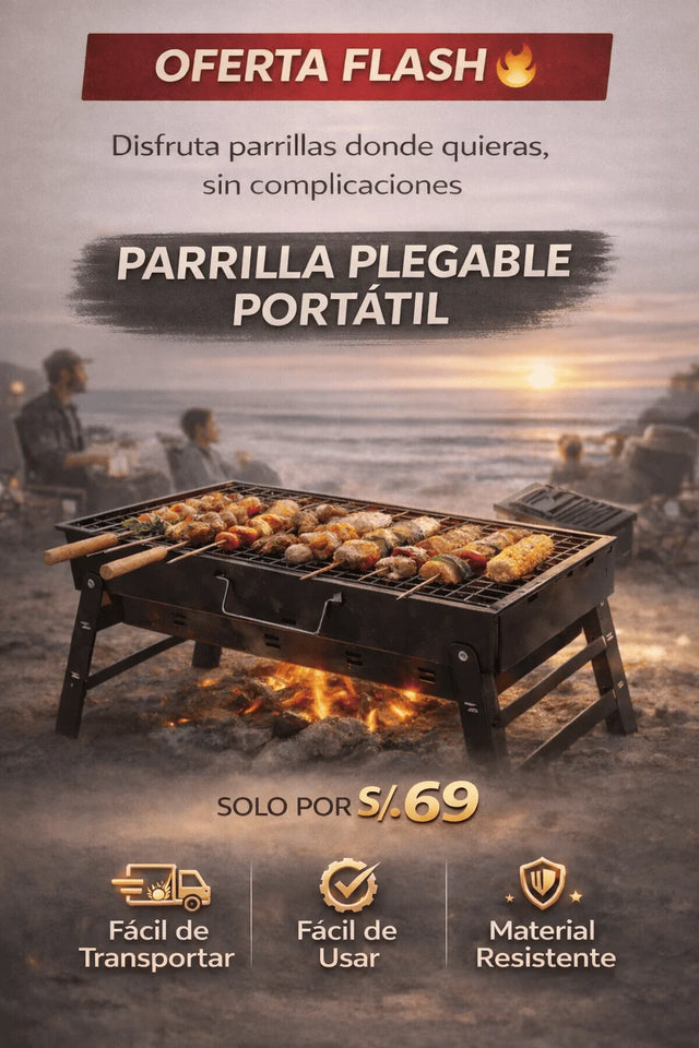 PARRILLA PLEGABLE PORTÁTIL